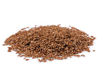 flax seeds isolated on white