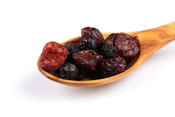 Dried cranberries, cherries and blueberries
