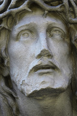 Face of Jesus Christ crown of thorns (statue)