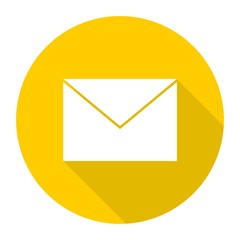 Mail Icon with long shadow