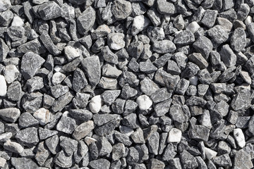 Crushed grey stones