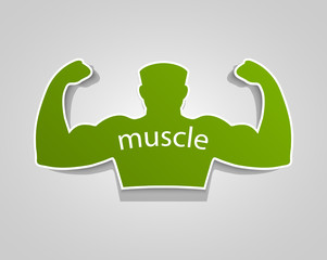 Gym label design and street workout sticker.