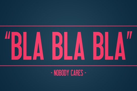 Motivierend - lustiger Spruch - Workout - Ausreden- Fitness - BLA BLA BLA - Nobody cares