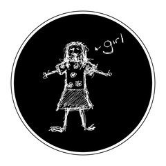 Simple doodle of a girl