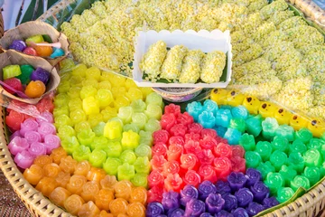 Gardinen colorful of thai dessert © martinhosmat083