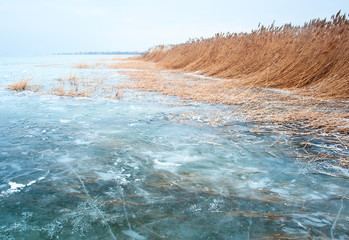 Lake Balaton in winter