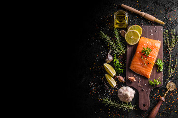 Fresh salmon fillet