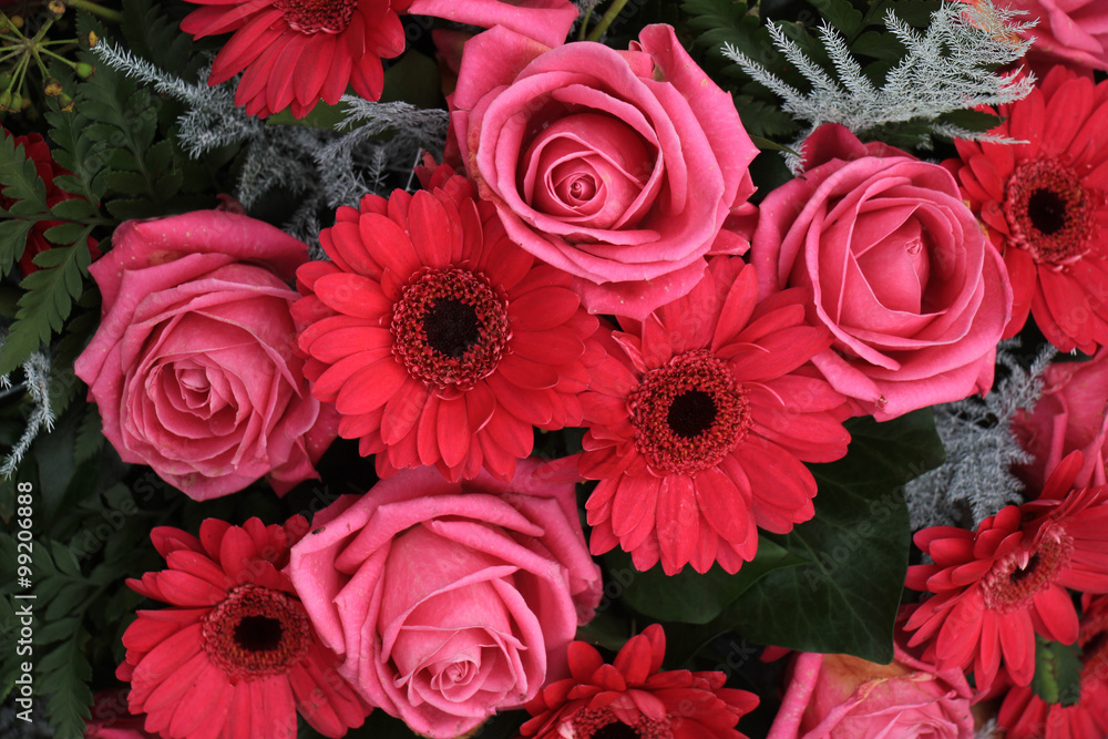 Sticker Gerberas and roses