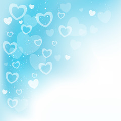 dream hearts blue background