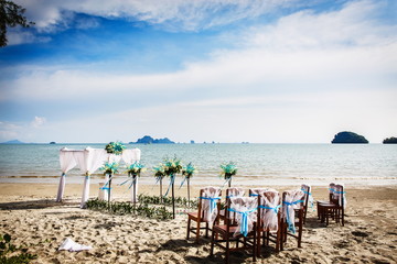 Fototapeta na wymiar Wedding decoration in Thai 