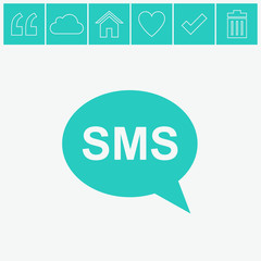 SMS cell phone text message icon.