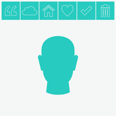 Human head vector icon.