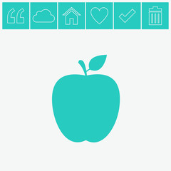 Apple vector icon.