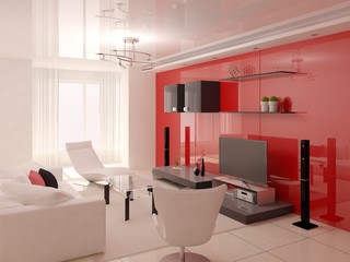 Modern living room extravagant design.