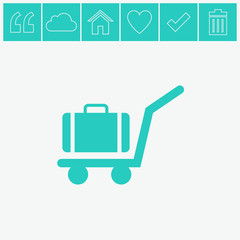 Luggage vector icon.
