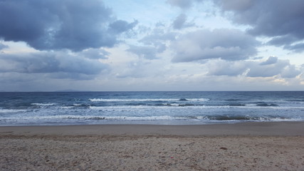 sea landscape winter in sardinia