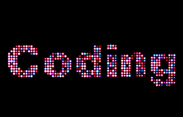 Coding led text