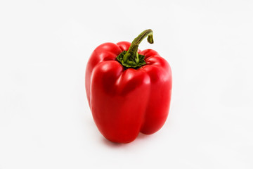 Fresh vegetable, Red Pepper on a white background.