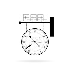 clock instrument vector on white