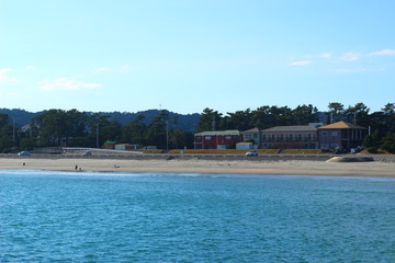 Naklejka premium 太平洋と静波海岸