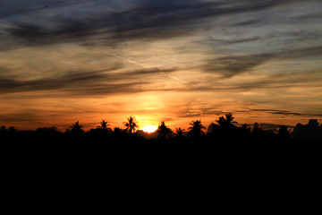 Sunbeams passing through clouds