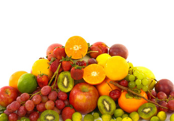 A big variety of exotic fruits