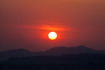 Beautiful mountain and sunrise