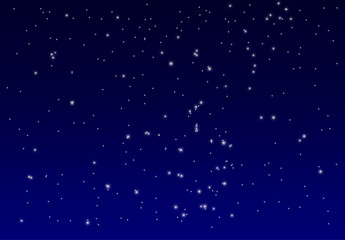 冬の夜空のイラスト