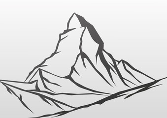 Naklejka premium Matterhorn (rysunek)