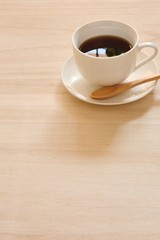 コーヒー　木目背景

