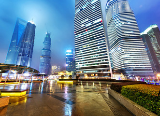the modern building of the lujiazui financial centre in shanghai china.