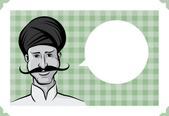 Greeting card with hindu man