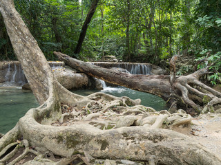 waterfall landscape at kanchanaburi, erawan Thailand