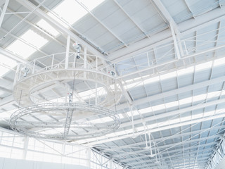 white interior roof design