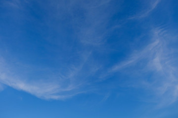 image blue color of clear blue sky background, purity air in the