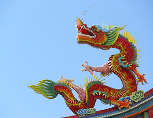 Fototapeta na wymiar Dragon statue Chinese style