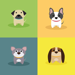 Cute Cartoon Dogs
