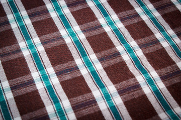 Colorful checkered shirt as background texture