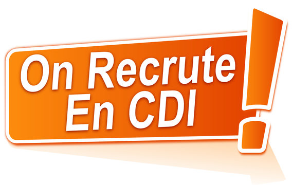 on recrute en cdi sur &eacute;tiquette orange