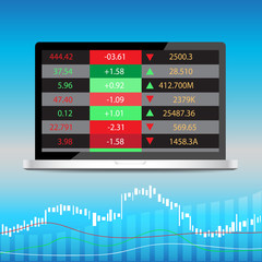 computer stock display vector illustration eps 10