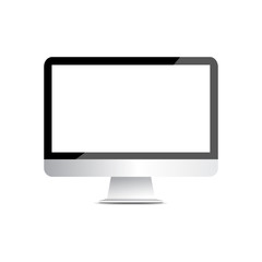 monitor screen on white background isolate vector illustration eps 10