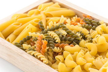 dry pasta spaghetti with ingredient