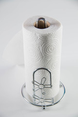 Roll of water absorbing tissues