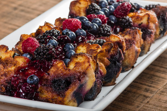 Bread Pudding With Berry Topping