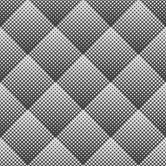 Vector abstract geometric seamless pattern of rhombuses. Gradient Halftone Dot.