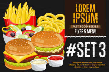 Fast food set template.