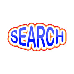 search text design on white background isolate vector illustration eps 10