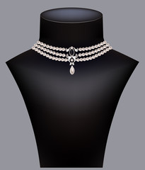 Necklace on a mannequin - 99222227