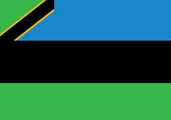 Zanzibar national flag. vector illustration design.