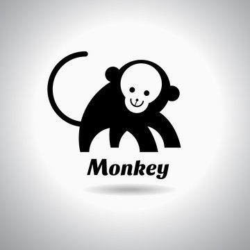monkey logo template vector illustration
